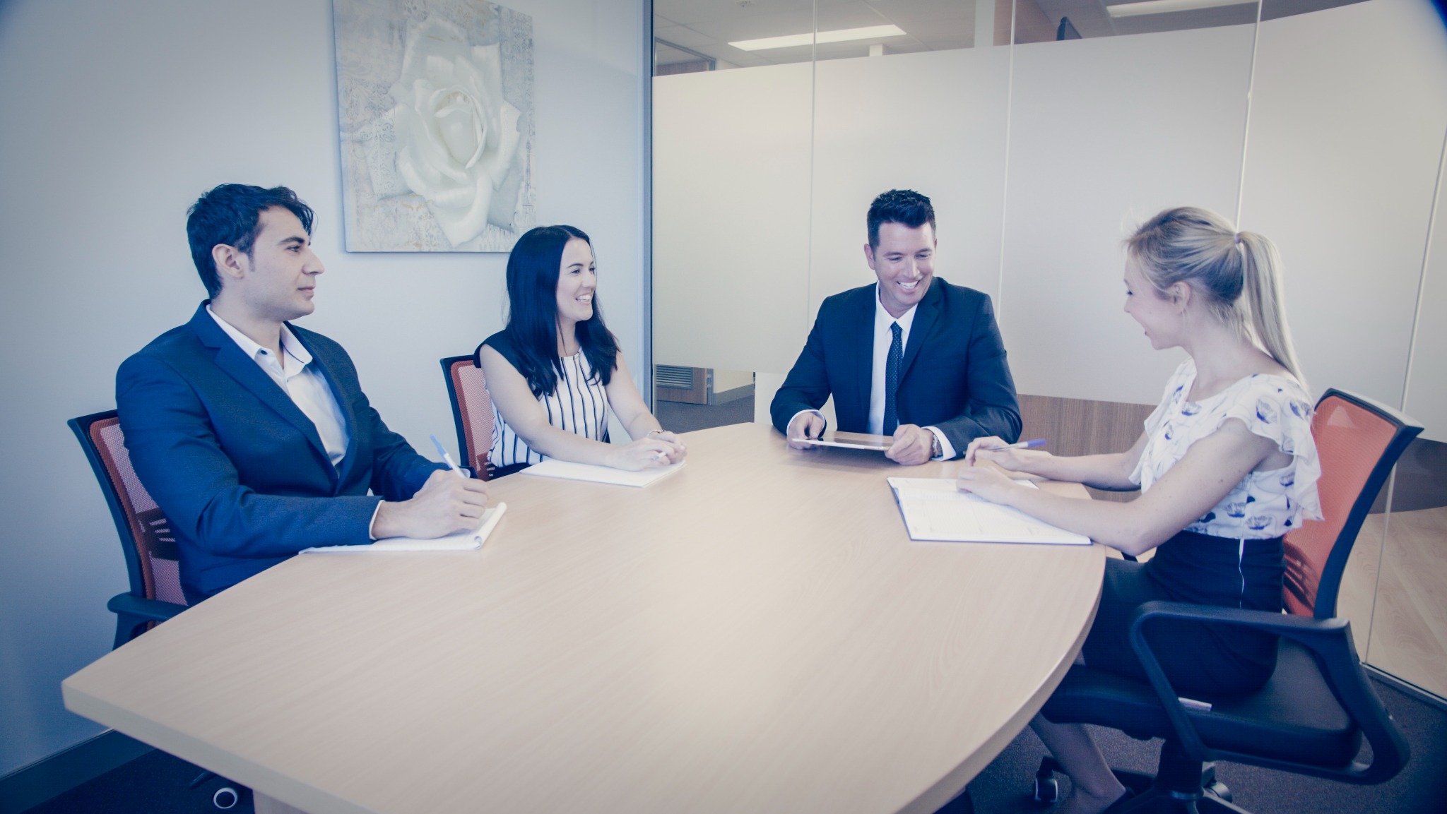 Interpro team planning property services with a client