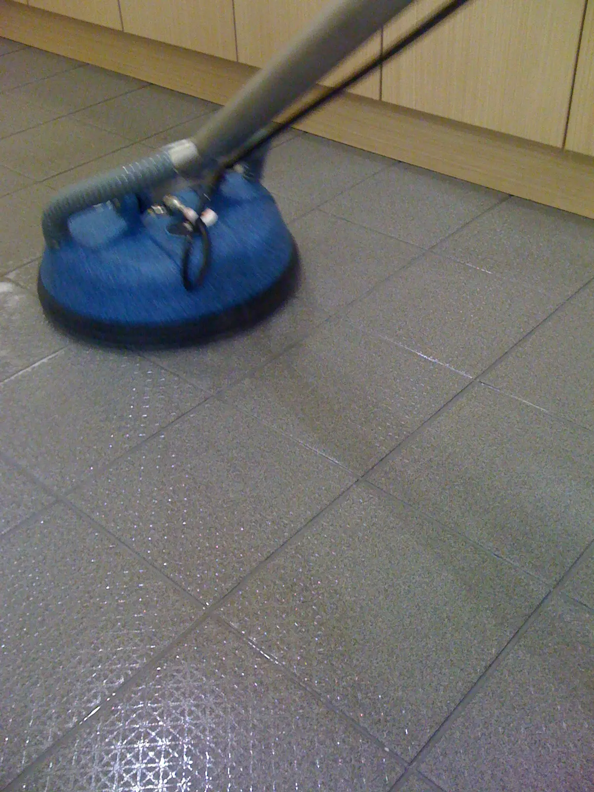 Tile and Grout Deep Cleaning — Cleaning in Progress