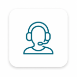 Headset support icon representing direct access to management